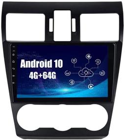 img 4 attached to 🚗 SYGAV Автомагнитола Android 10 для Subaru Forester WRX Impreza с Carplay, GPS-навигацией, сенсорным HD-экраном 1280x720 головного устройства