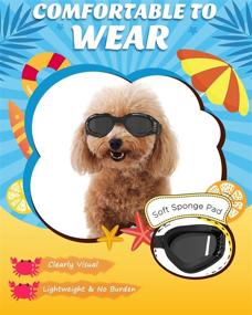 img 2 attached to Lewondr Sunglasses Protection Adjustable Waterproof Dogs