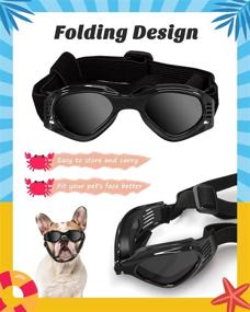 img 3 attached to Lewondr Sunglasses Protection Adjustable Waterproof Dogs