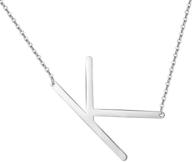 👸 iefwell women's sideways initial necklace – stylish jewelry for girls logo