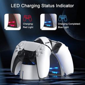 img 2 attached to ⚡ Zacro PS5 Controller Charger - Dual USB Fast Charging Dock Station for Sony Playstation 5/PS5 Controller - LED Indicator - White