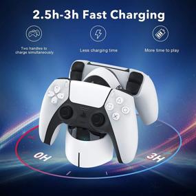 img 3 attached to ⚡ Zacro PS5 Controller Charger - Dual USB Fast Charging Dock Station for Sony Playstation 5/PS5 Controller - LED Indicator - White