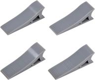 🚪 alisunlulu rubber door stoppers for floor - heavy duty door stop with enhanced friction | multi surface - stackable door wedges for gaps up to 3.2'' | ideal for home, office & commercial buildings (4 pcs) логотип