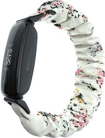 img 2 attached to Soft Elastic Pattern Printed Stretch Fabric Band Compatible With Fitbit Inspire/Inspire 2/Inspire HR Intended For Women (1Color-4)