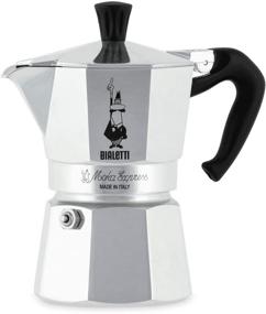img 4 attached to Bialetti 1-Cup Moka Pot: Authentic Aluminum Silver Espresso Maker
