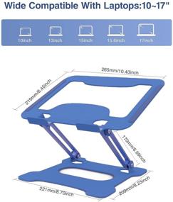 img 3 attached to 🔥 targeal Adjustable Laptop Stand: Elevate and Cool Your Mac, Notebook, Lenovo More10-17 Laptop with Portable and Multi-Angle Stand