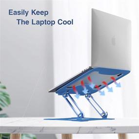 img 1 attached to 🔥 targeal Adjustable Laptop Stand: Elevate and Cool Your Mac, Notebook, Lenovo More10-17 Laptop with Portable and Multi-Angle Stand