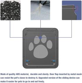 img 3 attached to 🚪 NAMSAN Pet Door for Screen Door - Doggy Door Protector Slide with Magnetic Flap - Automatic Close & Lockable - Cat Door Screen Gate