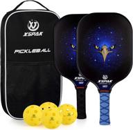 🎾 xs xspak pickleball paddles set with bag and balls - lightweight rackets with carbon face and polymer honeycomb core логотип