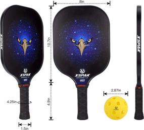 img 1 attached to 🎾 XS XSPAK Pickleball Paddles Set with Bag and Balls - Lightweight Rackets with Carbon Face and Polymer Honeycomb Core