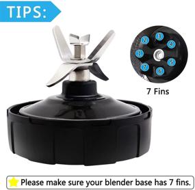 img 2 attached to 🔪 Enhance Your Blender's Performance with AxPower 2 PACKS 7 FINS Extractor Blades Replacement Part for Ninja Blender - Compatible with Nutri Ninja Auto iQ Models BL642, NN102, BL682, and More