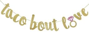 img 4 attached to 🌮 Taco Bout Love Gold Glitter Banner: Stunning Decor for Mexican Fiesta Themed Bridal Shower, Bachelorette Party, Wedding, and Engagement Celebrations!