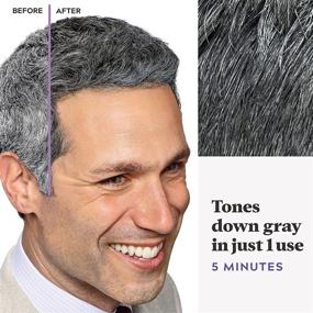 img 1 attached to Just For Men Touch of Gray, Salt and Pepper Look Hair Color for Men with Comb Applicator - Black, T-55 (Packaging May Vary)