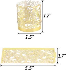 img 3 attached to Enhance Your Décor with LOVEINUSA 48pcs Votive Wraps: Golden Tea Light Covers for Flickering LED Battery Tealight Candles