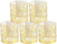 enhance your décor with loveinusa 48pcs votive wraps: golden tea light covers for flickering led battery tealight candles логотип