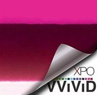 🌸 supercast pink conform chrome metallic finish stretch vinyl wrap film decal sheet roll - vvivid (1ft x 5ft) logo