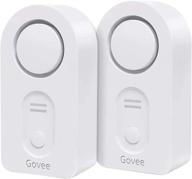 🚰 govee water detectors 2 pack with 100db adjustable audio alarm sensor - sensitive leak and drip alert for kitchen, bathroom, and basement (battery included) logo