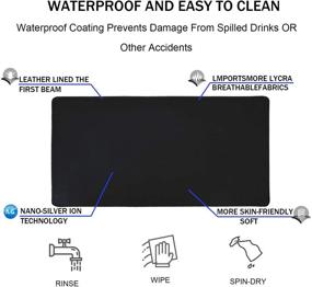 img 1 attached to 🖱️ Upgraded Large Gaming Mouse Pad Extra - Ergonomic Extended Gaming Mouse Pad with Durable Stitched Edge, Waterproof Non-Slip Base - Ideal for Gamers, Computers, Laptops - Size: 31.5"x15.7"x0.12" - Color: Black