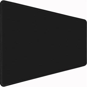 img 4 attached to 🖱️ Upgraded Large Gaming Mouse Pad Extra - Ergonomic Extended Gaming Mouse Pad with Durable Stitched Edge, Waterproof Non-Slip Base - Ideal for Gamers, Computers, Laptops - Size: 31.5"x15.7"x0.12" - Color: Black