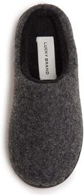 img 4 attached to Lucky Brand Boys' Faux Wool Memory Foam Clog Slippers