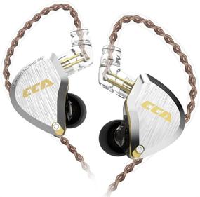 img 4 attached to Enhance Your Musical Experience with CCA C12 Amber Gold In-Ear Monitors - 5BA+1DD Hybrid HiFi Stereo Noise Isolating IEM Wired Earphones/Earbuds/Headphones