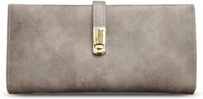 img 4 attached to AOXONEL Women's Wallet with Magnetic Closure - Stylish Handbag and Wallet Combo