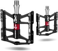 🏻 rockbros advanced 4 bearings mountain bike pedals: high-performance platform alloy pedals for flat riding, 9/16 logo