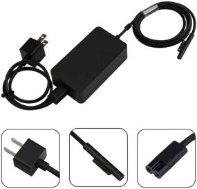 img 2 attached to High-Performance WESAPPINC 36W 12V Power Adapter for Microsoft Surface Pro 3/4/5 - Fast Charging with Additional USB Port and Long 6ft Cord