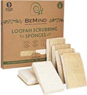 🌿 bemind loofah dish sponge set of 6: eco-friendly & biodegradable sponges for your zero waste kitchen logo