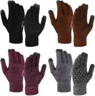 🧤 enhanced grip touchscreen elastic men's accessories for gloves & mittens - anti-slip for texting logo
