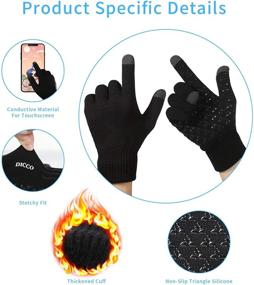 img 3 attached to 🧤 Enhanced Grip Touchscreen Elastic Men's Accessories for Gloves & Mittens - Anti-Slip for Texting