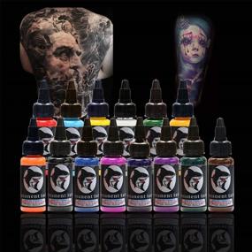 img 3 attached to 💉 14-Piece Tattoo Ink Set 1 oz 30ml/Bottle - Pigment Kit for 3D Makeup, Beauty, Skin, and Body Art