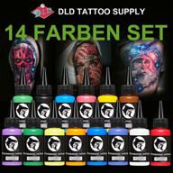 💉 14-piece tattoo ink set 1 oz 30ml/bottle - pigment kit for 3d makeup, beauty, skin, and body art logo