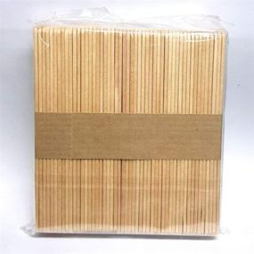 img 2 attached to 🪵 6 Inch Wood Craft Popsicle Sticks 100Pcs - Ideal for Waxing, Garden Markers, and Epoxy Resin Stirring (Colorless) - Premium Quality