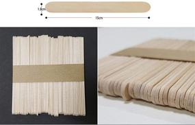 img 3 attached to 🪵 6 Inch Wood Craft Popsicle Sticks 100Pcs - Ideal for Waxing, Garden Markers, and Epoxy Resin Stirring (Colorless) - Premium Quality