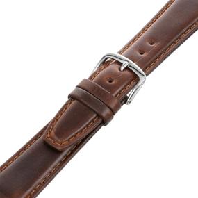 img 1 attached to Hadley Roma MSM881RB 180 Brown Oil Tan Leather Watch Band