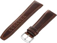 hadley roma msm881rb 180 brown oil tan leather watch band logo
