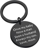 feelmem keychain husband wedding baby black logo