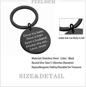 img 3 attached to FEELMEM Keychain Husband Wedding Baby Black