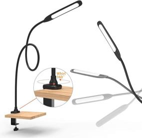 img 2 attached to 💡 YOUKOYI Swing Arm Desk Lamp with Clamp - Stepless Dimming, 3 Color Modes, Touch Control - Ideal for Study, Reading, Office, Work (Black)