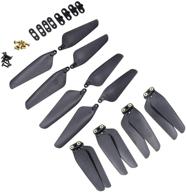 ✈️ blomiky 8-pack b12 foldable propellers for ancool lopom 4000ft fpv drones and mjx b12 foldable rc quadcopter drone - b12 blades, 2-inch logo