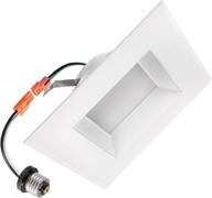 ostwin 6 inch square led recessed downlight: dimmable, wet rated, retrofit, 12w (100w replacement), 1000 lm, 4000k (bright white), etl listed логотип