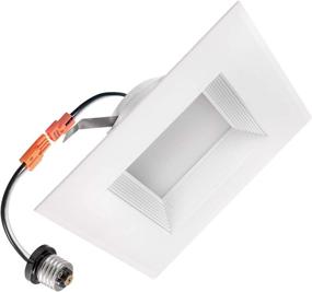 img 4 attached to OSTWIN 6 Inch Square LED Recessed Downlight: Dimmable, Wet Rated, Retrofit, 12W (100W Replacement), 1000 Lm, 4000K (Bright White), ETL Listed