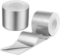 🔥 2" x 32.8 ft heat shield tape - aluminum foil heat reflective adhesive - thermal barrier foil tape - heat resistant tape for hose and auto use - 2 rolls (silver) logo