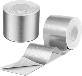 img 4 attached to 🔥 2" x 32.8 ft Heat Shield Tape - Aluminum Foil Heat Reflective Adhesive - Thermal Barrier Foil Tape - Heat Resistant Tape for Hose and Auto Use - 2 Rolls (Silver)