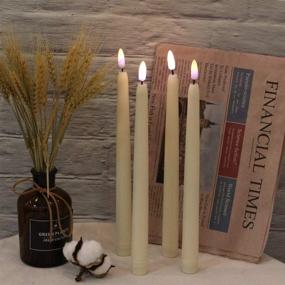 img 3 attached to 🕯️ DRomance 11&quot; Flameless Taper Candles: Remote Controlled LED Wax Flickering Candlesticks for Wedding, Christmas & More