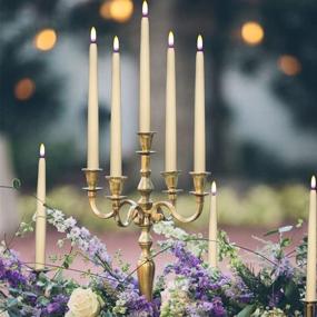 img 1 attached to 🕯️ DRomance 11&quot; Flameless Taper Candles: Remote Controlled LED Wax Flickering Candlesticks for Wedding, Christmas & More