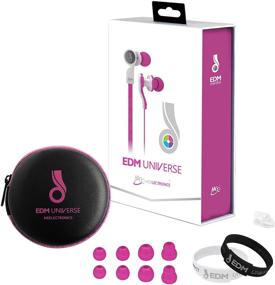 img 1 attached to MEE Audio EDM Universe D1P In-Ear Headphones With Headset Functionality (Love/Pink)