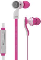 mee audio edm universe d1p in-ear headphones with headset functionality (love/pink) logo