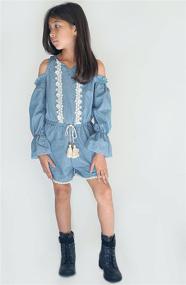 img 3 attached to 👗 Chic and Trendy Printed Sleeves Options: Smukke Beautiful Girls' Jumpsuits & Rompers